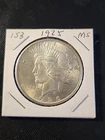 1925 Silver Peace Dollar In Brilliant Uncirculated Condition