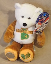 LIMITED TREASURES NEW HAMPSHIRE 9th STATE QUARTER Coin BEAR 9" Plush