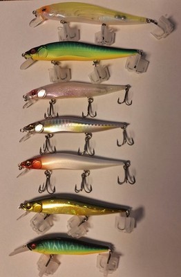 Megabass jerkbait vision 110 and 110 jr lot and a megabass x nanahan +1