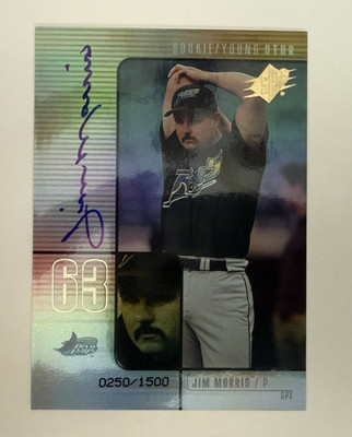 2000 SPx Rookie/Young Star 250/1500 Jim Morris #105 - AUTO - AUTOGRAPH - RC