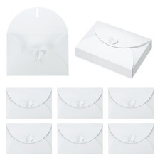 6.1x4.1 Inch Mini Card Envelopes, 20Pcs Cute Cards with Heart Clasp, White