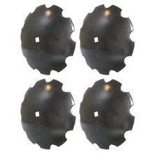 4 Pack Disc Harrow Blade 20" Notched Fits 1 1/8" Square Axle Fits Many Brands