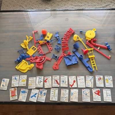Vtg 1964 Ideal Toys Crazy Clock Game Replacement Parts Pieces & Cards Rescue Lot