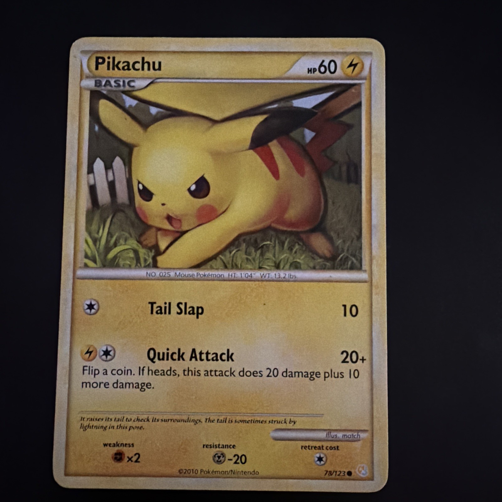 Pokémon Pikachu 78/123 Heartgold & Soulsilver Regular