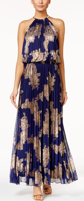 sachin and babi light blue dress Halter Chain Maxi Dress Black main image 1