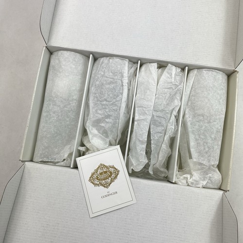 New Set Of 4 GODINGER Shannon Crystal SOUTH BEACH Palm Tree Ice Beverage Glasses - Picture 5 of 10