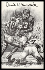 Arnie Weinmeister Giants Football Signed Postcard Photo Auto (no COA) *AD44