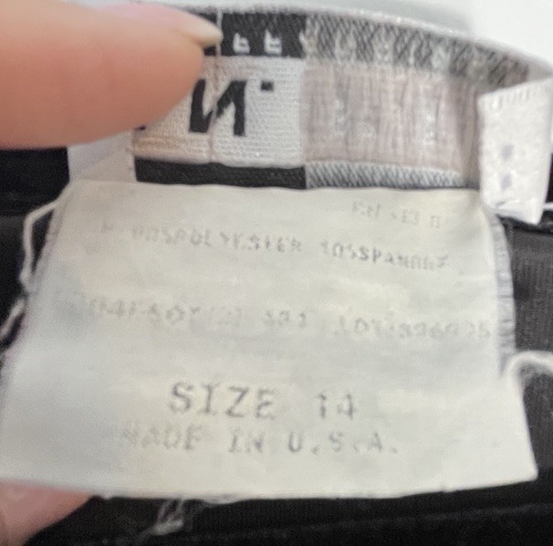 Vintage I.N. STUDIO Velvet Blouse Womens 14 Black 3/4 Sleeve Stretch Boat Neck