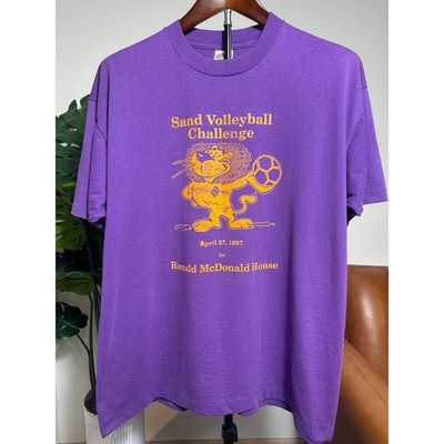 Vintage 1997 Omega Psi Phi Q Dog Volleyball T Shirt XL Purple Ronald McDonald