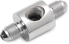 Goodridge Universal Brake Line Junction Block With Brake Switch Hole 1/8" Chrome