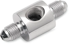 Goodridge Universal Brake Line Junction Block With Brake Switch Hole 1/8" Chrome