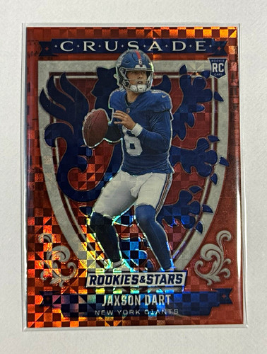 Panini Rookies & Stars 2025 Jaxson Dart Red Plaid Crusade RC Giants #11