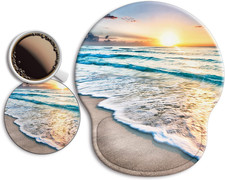 Ergonomic Mouse Pad with Wrist Support Rest,Large Mousepad Gel Wrist Rest, with