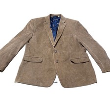 Chaps Ralph Lauren Men's Corduroy 2-Button Blazer Brown/Elbow Pads   46R