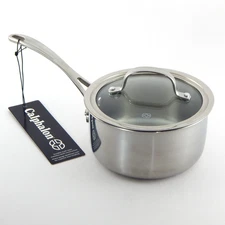 Calphalon Sauce Pan 1.5 QT Stainless Steel with Glass Lid 87012