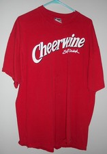 Vintage Single Stitch Cheerwine Soft Drinks Soda Pop XXL T-Shirt USA Made 2XL