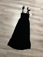 Casual black streachy maxi dress small