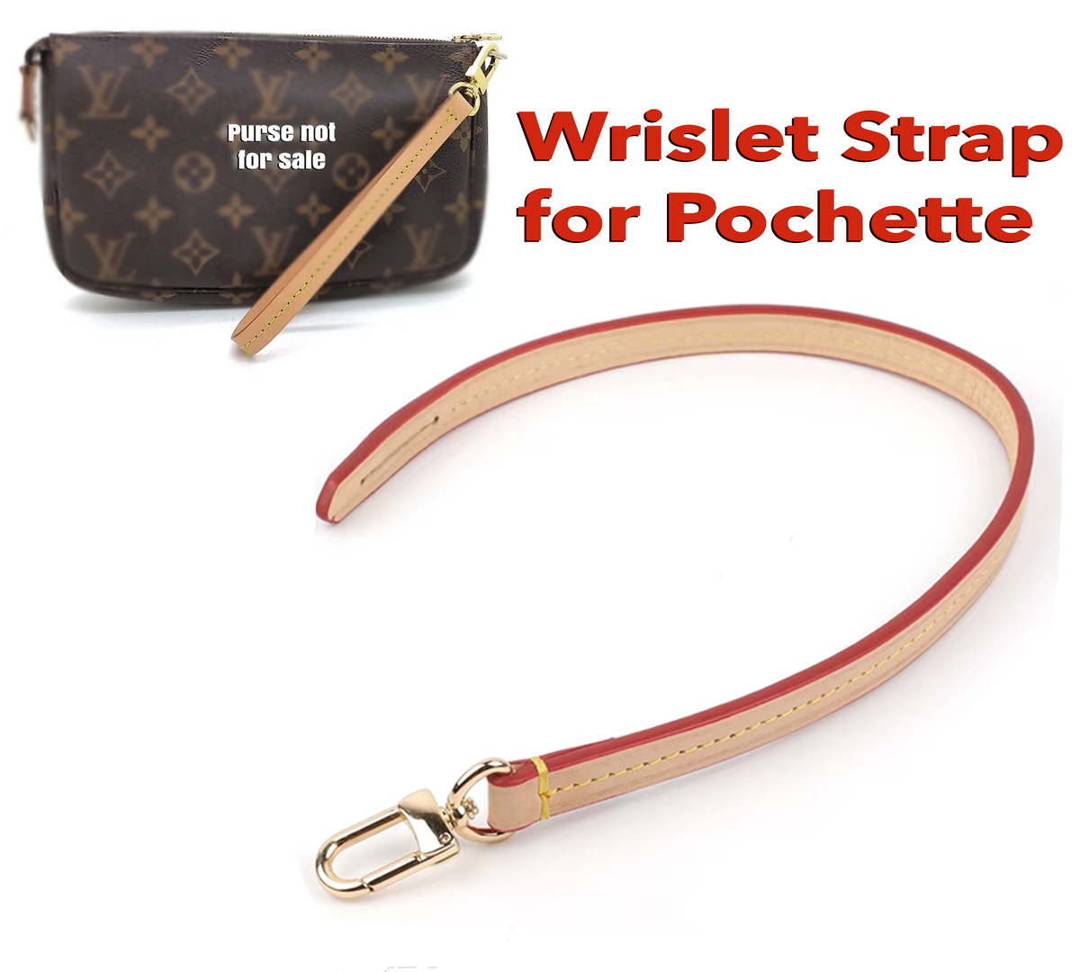 Louis Vuitton ★レザーハンドストラップ For Louis Vuitton Leather Strap Replacement Handle Neverfull Multi