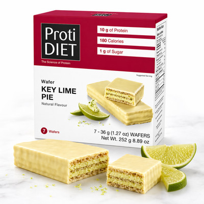 ProtiDIET Key Lime Pie Wafers, High Protein, Keto Diet Friendly, Low Carb 7ct