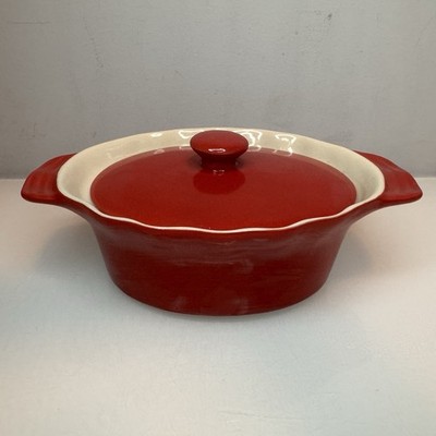 Laura Ashley rot Mini kleine Auflaufform Deckelform Ofengeschirr Vintage Küche