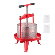 Fruit Wine Press Manual Press for Wine Making 2.38 Gal/9L Stainless Steel