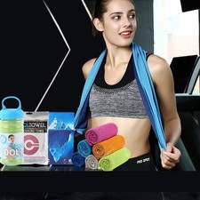 Instant Cooling Towel ICE Cold - Running Cycling Jogging Gym Sports Outdoors New
