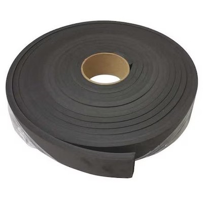 Foam Roll, Water-Resistant Closed Cell, 2 In W, 25 Ft L, 1/2 In Thick, Black,