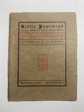 Little Journeys Schopenhauer Elbert Hubbard 1904 Roycrofters Arts Crafts