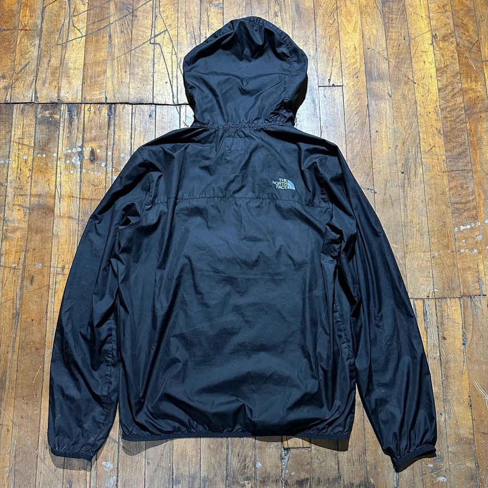 Chaqueta de Lluvia The North Face Para Hombre Grande Negra Bolsillo Frontal Con Capucha Cuarto Cremallera Foto 2 de 4