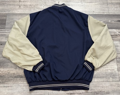 Giacca Boeing King Louie vintage uomo taglia grande zip blu beige made in USA - Foto 2 di 8