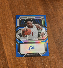Jordan Burns 2021 Prizm Penmanship Blue Rookie Auto CP-JBU Colgate /149 RC
