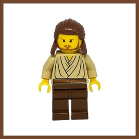 Vintage Lego 7101 Star Wars Qui Gon Jinn Minifigure No Cape Retired 1999