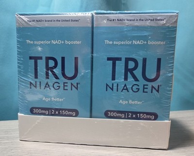 Tru Niagen 300mg 120ct Total (Two 60ct Bottles) NAD+ Booster Exp 04/2028 NEW
