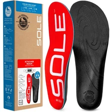 SOLE Active Wide Medium Insoles - Orthotic Arch Support Inserts with Wide Toe...