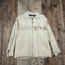Vintage Midwestern Sport Togs 60s 70s Deerskin Fringe Leather Jacket Men's 46