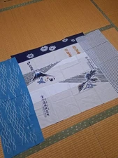 Retro Tenugui Set of 5 Hand-dyed Cotton Towels Used