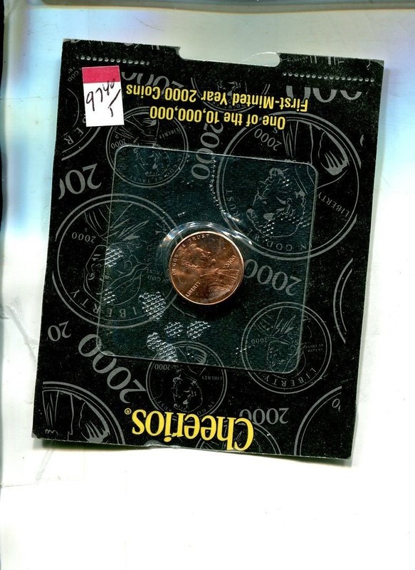 2000 P CHEERIOS LINCOLN HEAD PENNY CH BU SEALED 9740T
