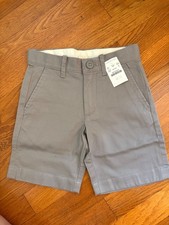 NWT J.Crew Crewcuts Boys Stretch Stanton Chino Shorts, Size 5, Gray