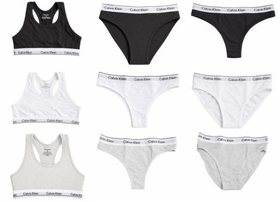 Calvin Klein Damenunterwäsche Set   3er Set  S / M / L / XL weiß / schwarz /grau