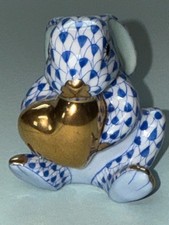 NEW HEREND BUNNY WITH HEART BLUE FISHNET #VHB-05575 BRAND NIB RABBIT SAVE$$ F/SH
