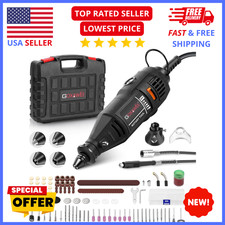 Rotary Tool Kit 140pc Variable Speed Drill with Flex Shaft Accessories Set