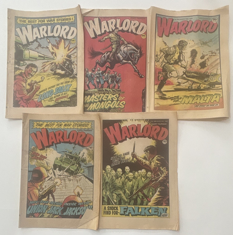 Warlord War Comic Book Lot (5 Issues) Single Issue, English, Colour