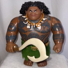 Moana Maui The Demigod Disney 4" PVC Figure w/ Magic Fish Hook Toy EUC