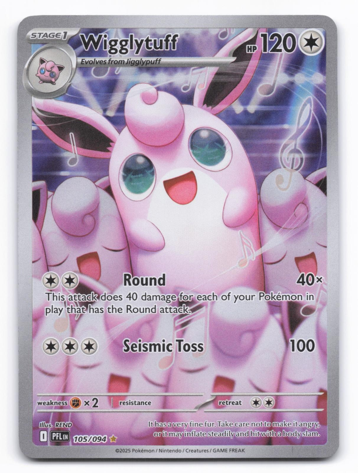 Wigglytuff 105/094 Illustration Rare Phantasmal Flames Pokemon Holo Near Mint