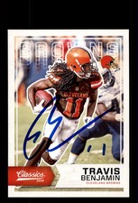 Signed Football Card Auto Travis Benjamin 2016 Panini Classics #52 Browns