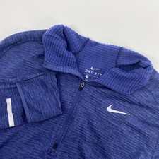 Nike Pullover Mens Extra Large Blue Element 1/2 Zip Dri Fit Running Reflective