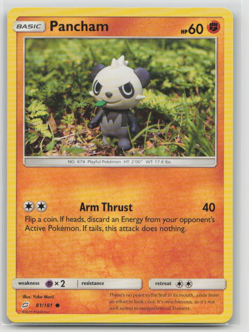 Pancham 81/181 Common Team Up Pokemon Lightly Played