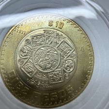 2021 MEXICO 10 pesos  BI METAL  UNCIRCULATED NEW  In Capsule Pandemic