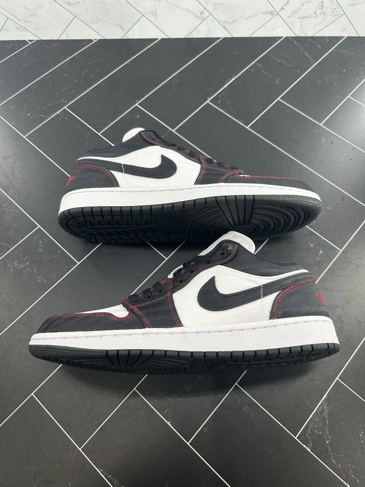 NUEVO Nike Air Jordan 1 SE Utility Bajo Blanco Negro Rojo W Talla 10.5WMNS DD9337-106 Foto 2 de 4