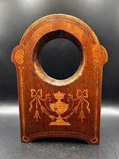 Victorian Marquetry Inlaid Wood Mantel Clock Frame FOR REPAIR / RESTORATION